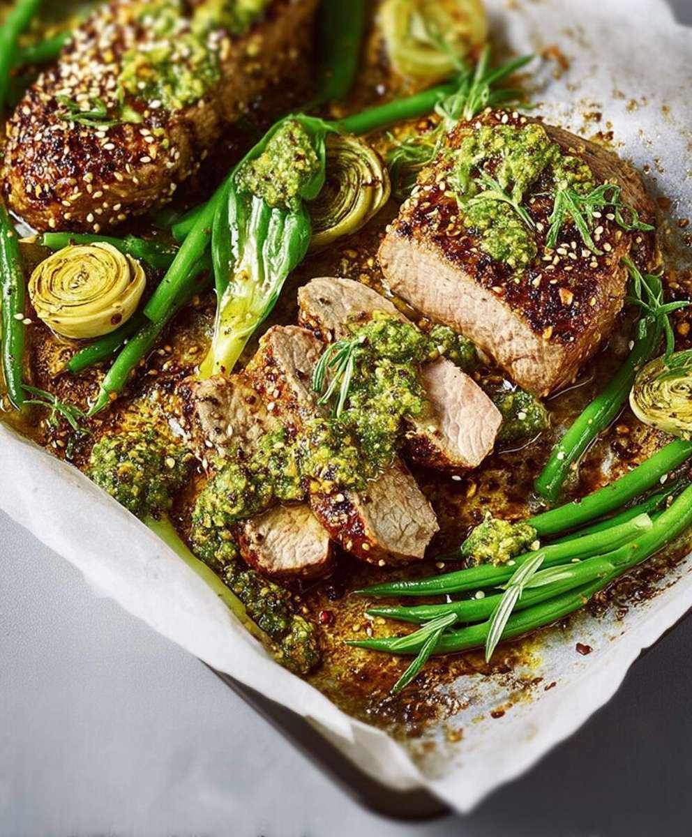 Filet mignon pesto