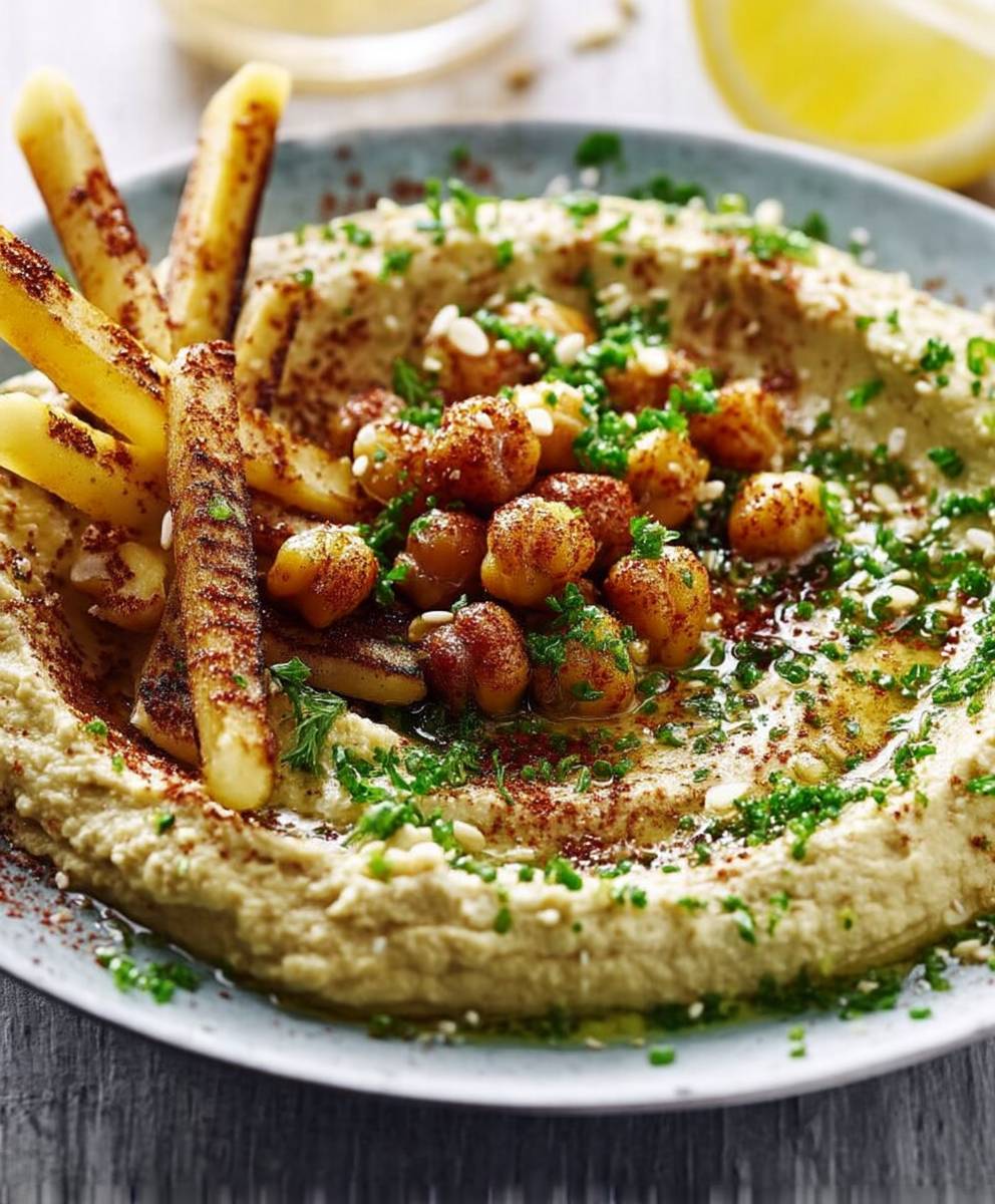 Houmous pois chiches grillés