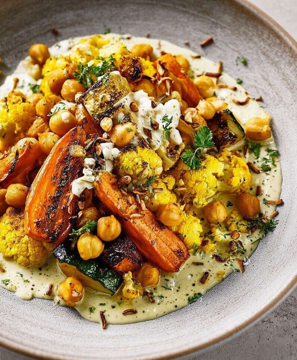 Légumes rôtis pois chiches