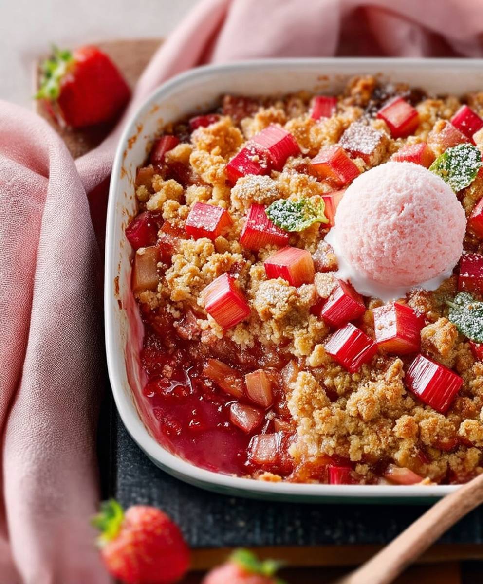 Crumble rhubarbe
