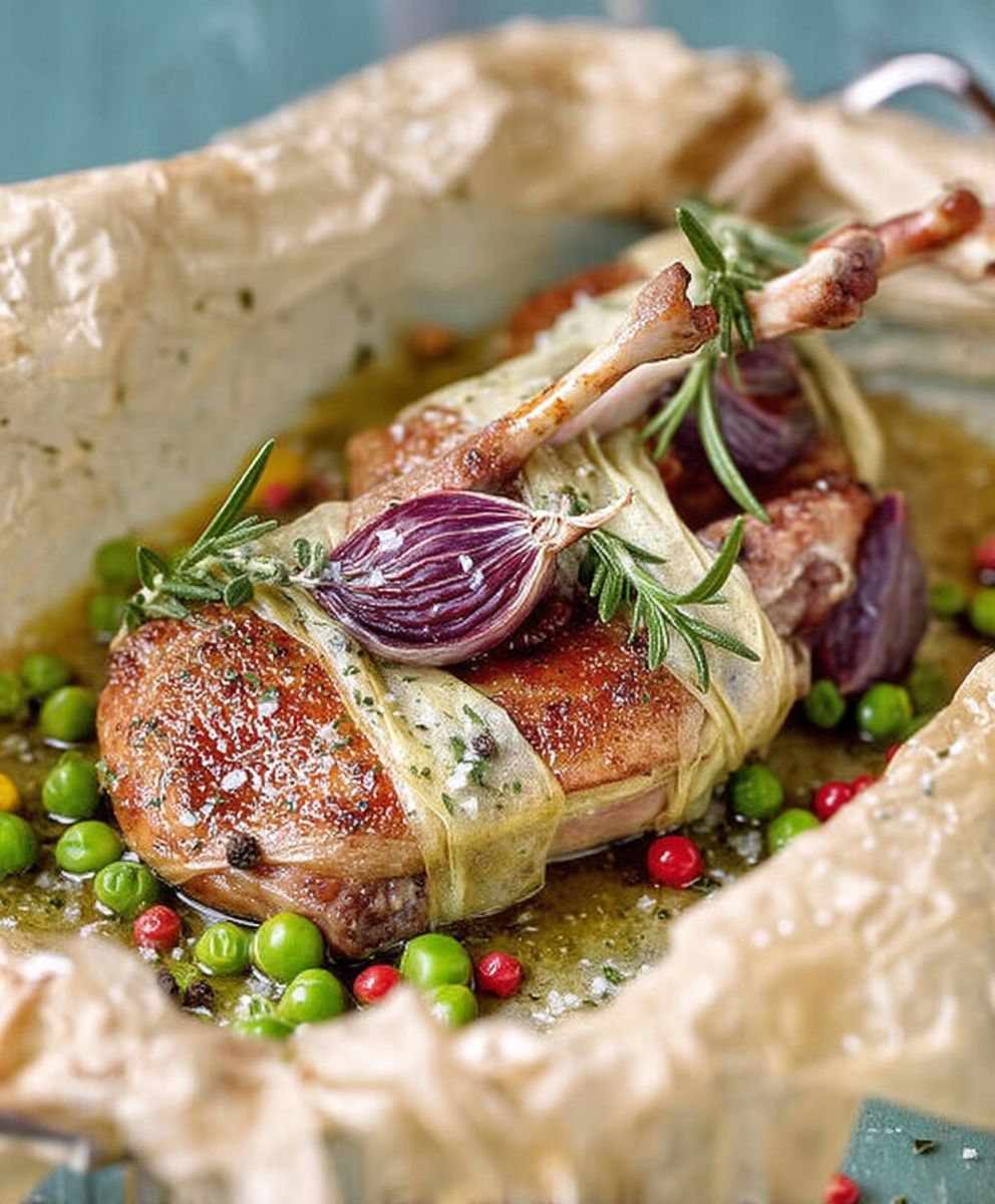 Lapin en papillote