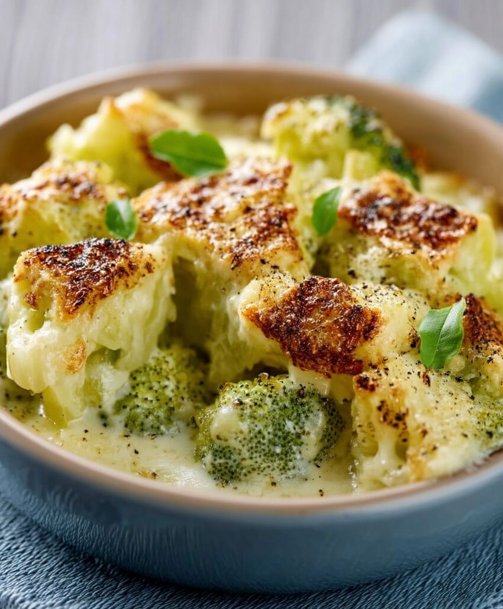 Gratin aux deux choux