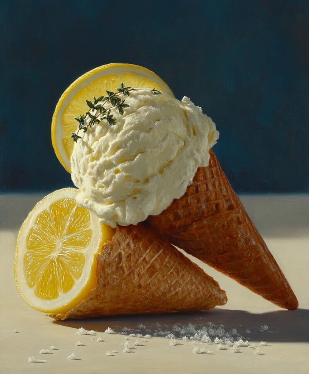 Cône glacé thym citron