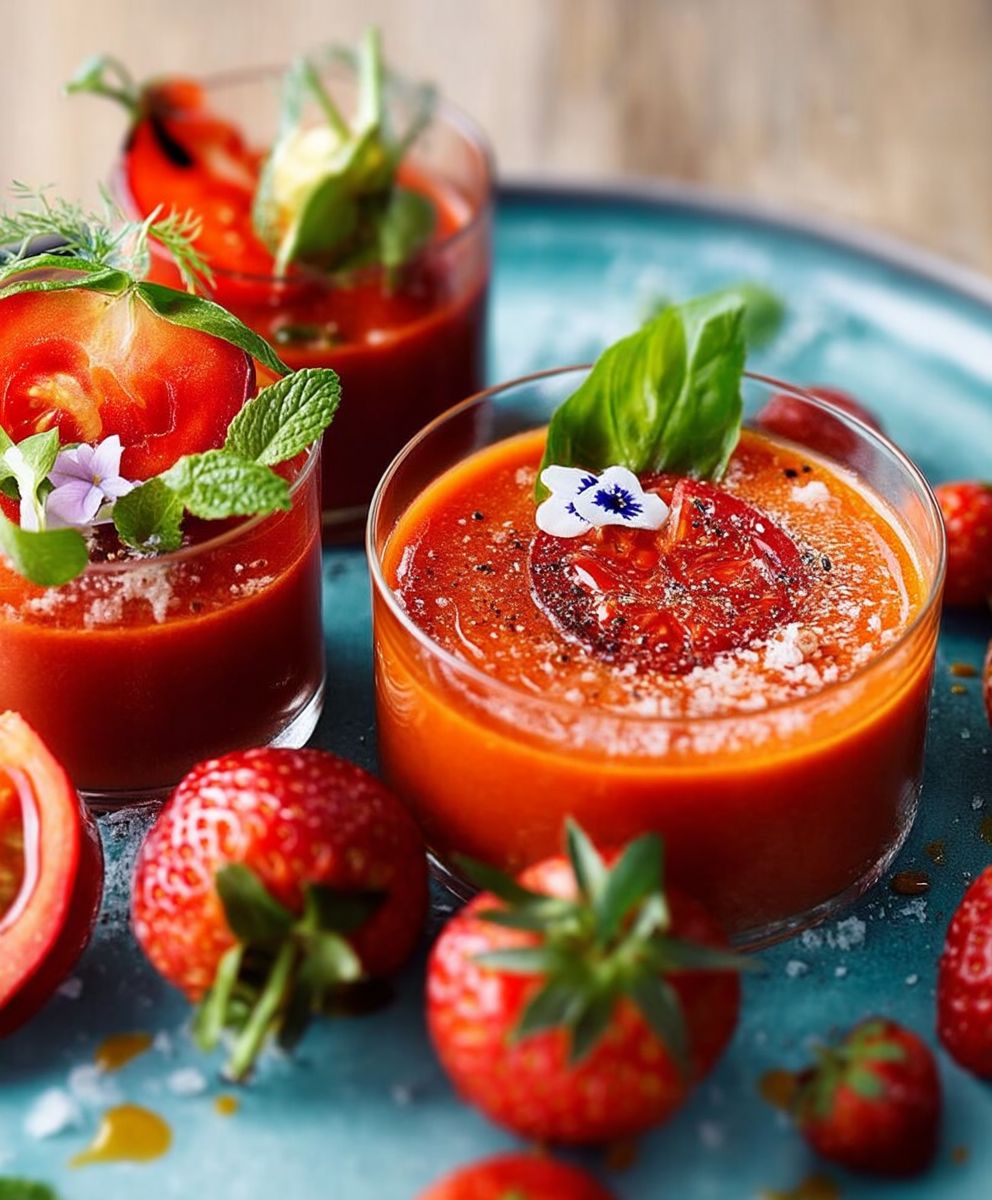 Gaspacho tomates fraises