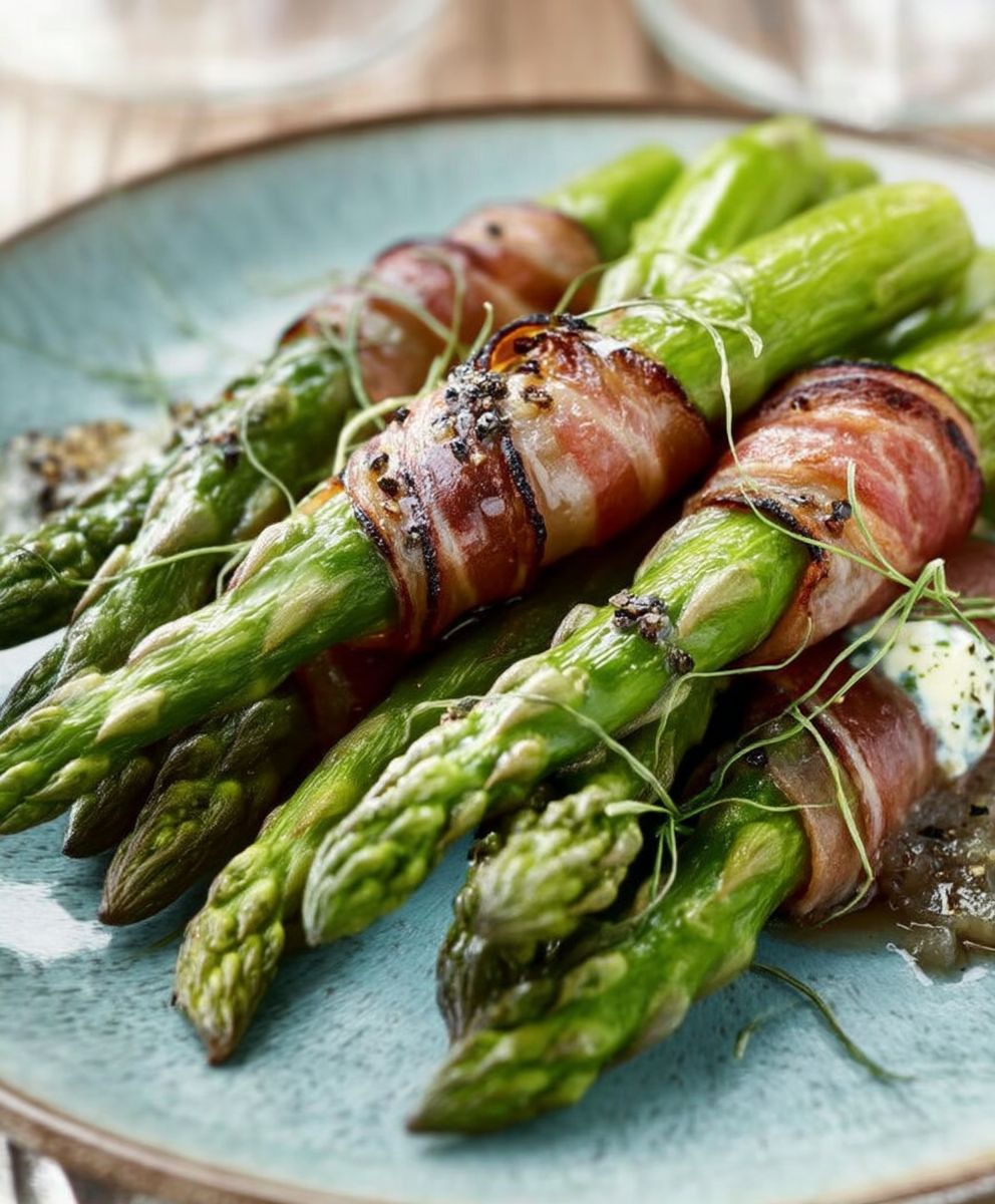 Asperges vertes rôties