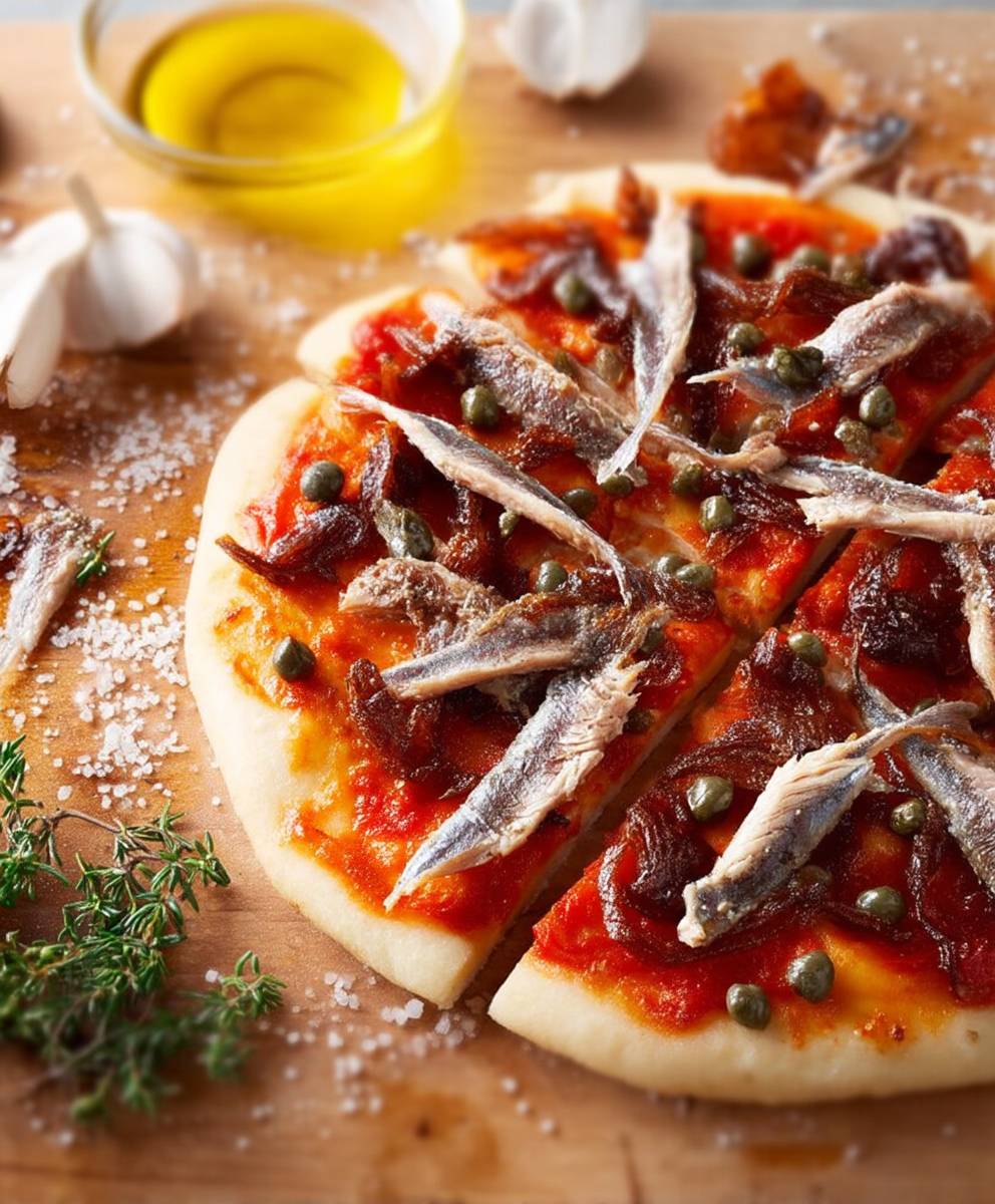 Pizza anchois câpres