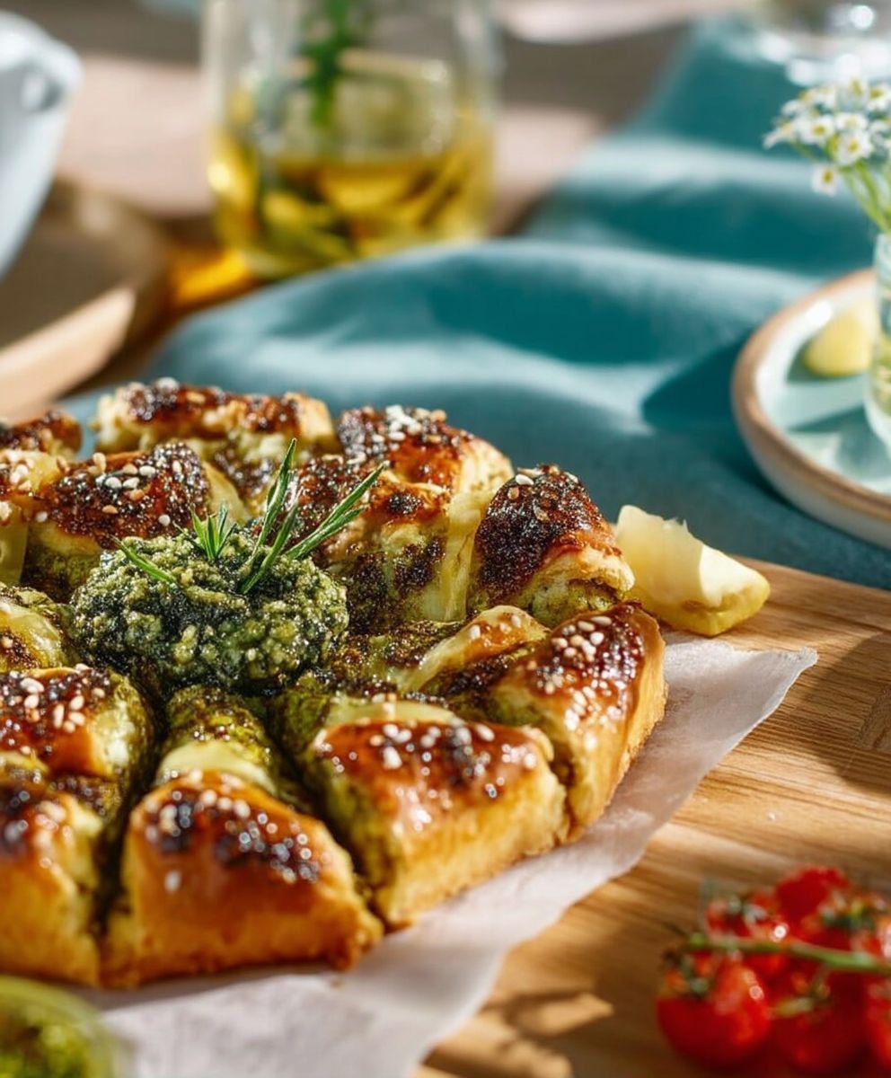 Tarte soleil pesto