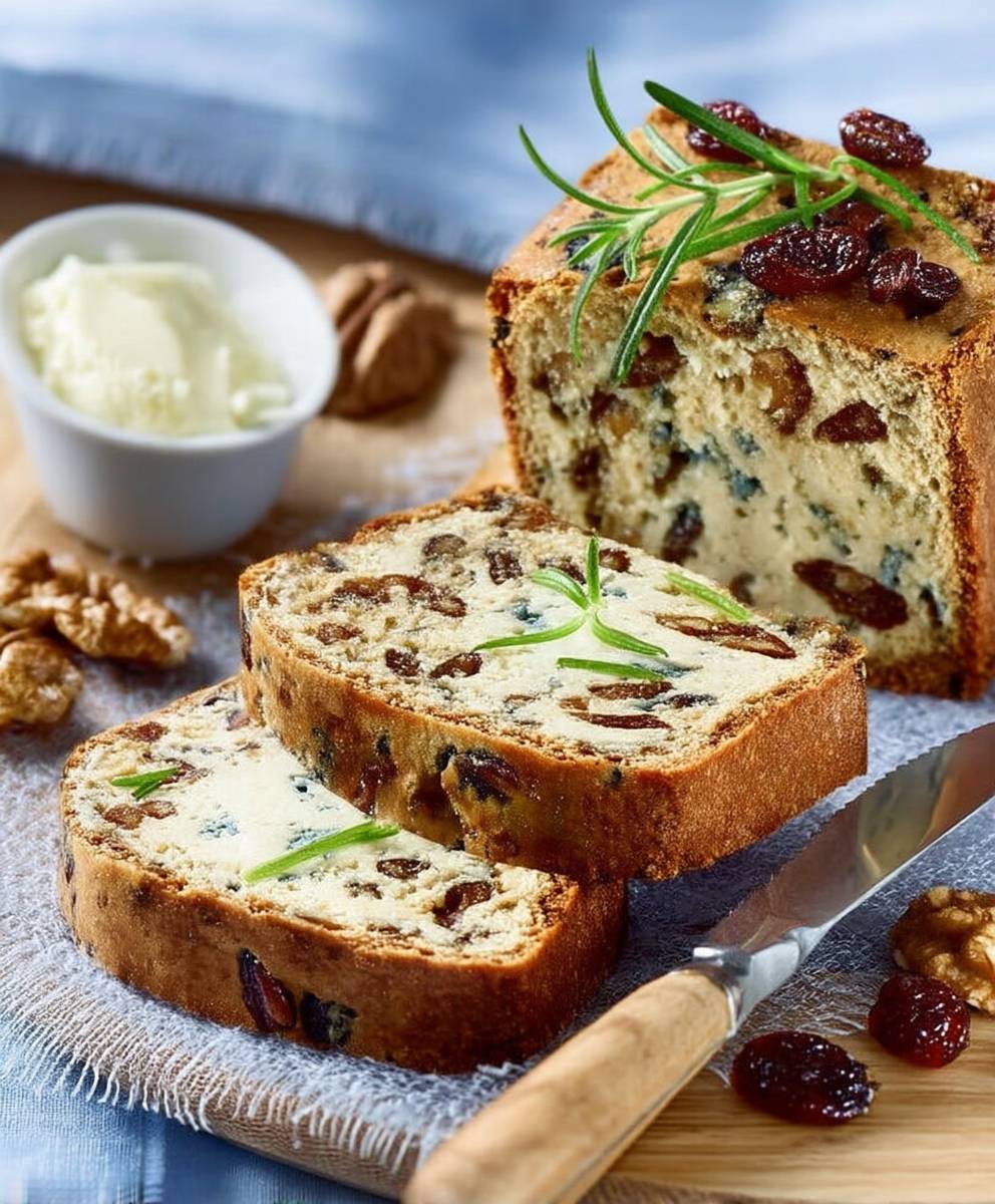 Cake roquefort noix raisins