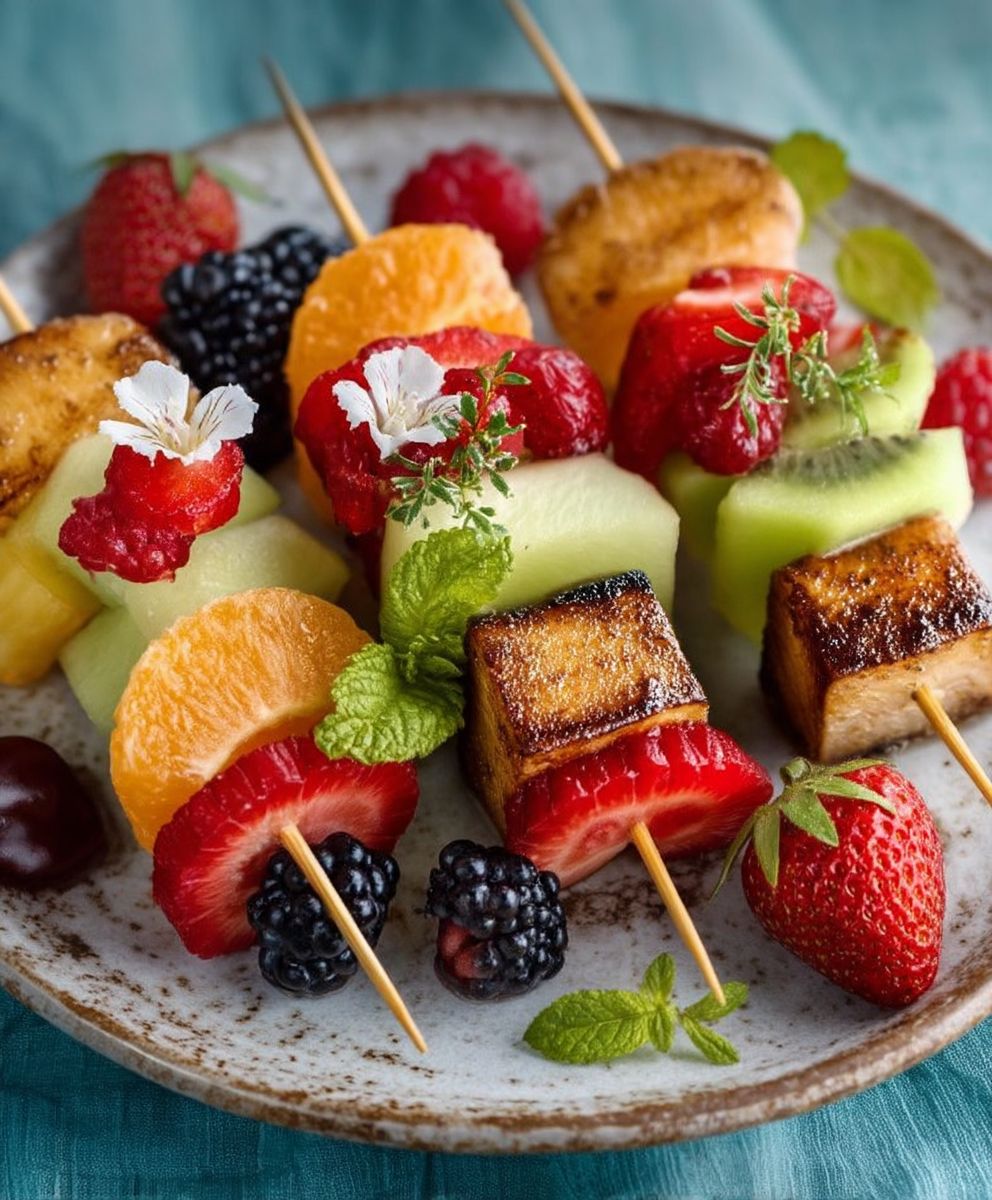 Brochettes de fruits
