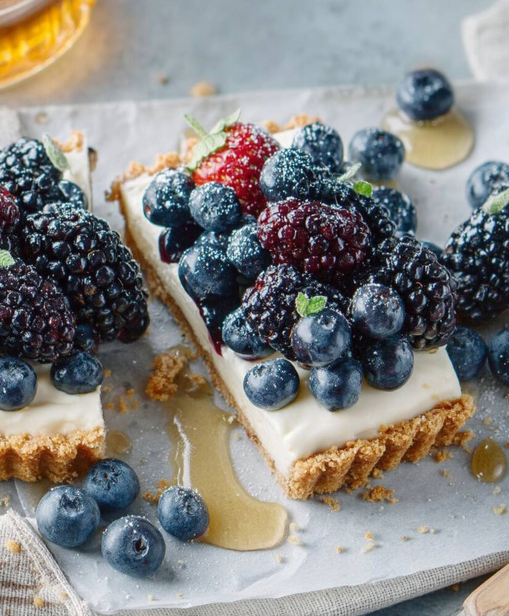Tarte crémeuse aux baies