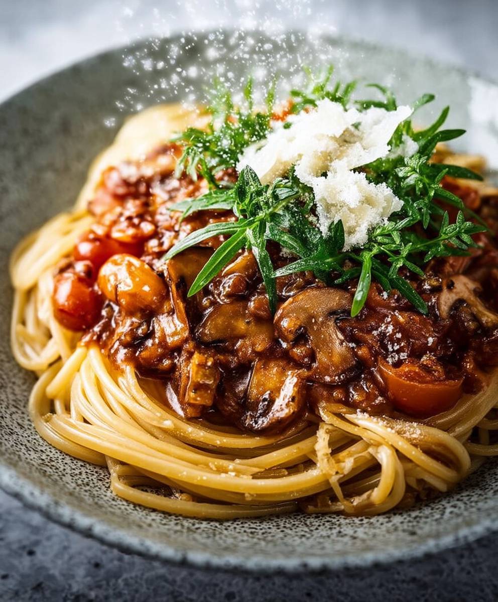 Spaghetti bolognaise végétarienne