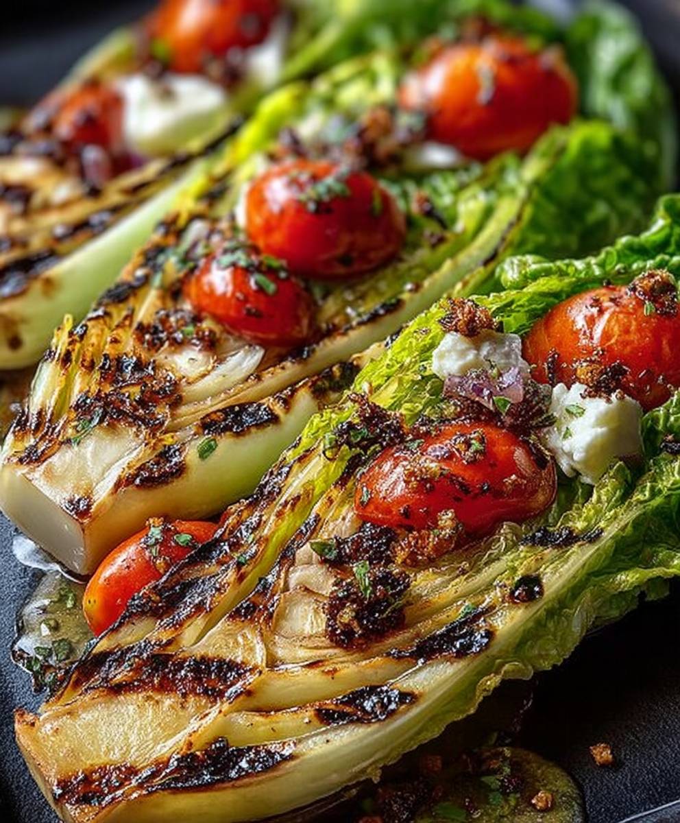 Salade romaine grillée