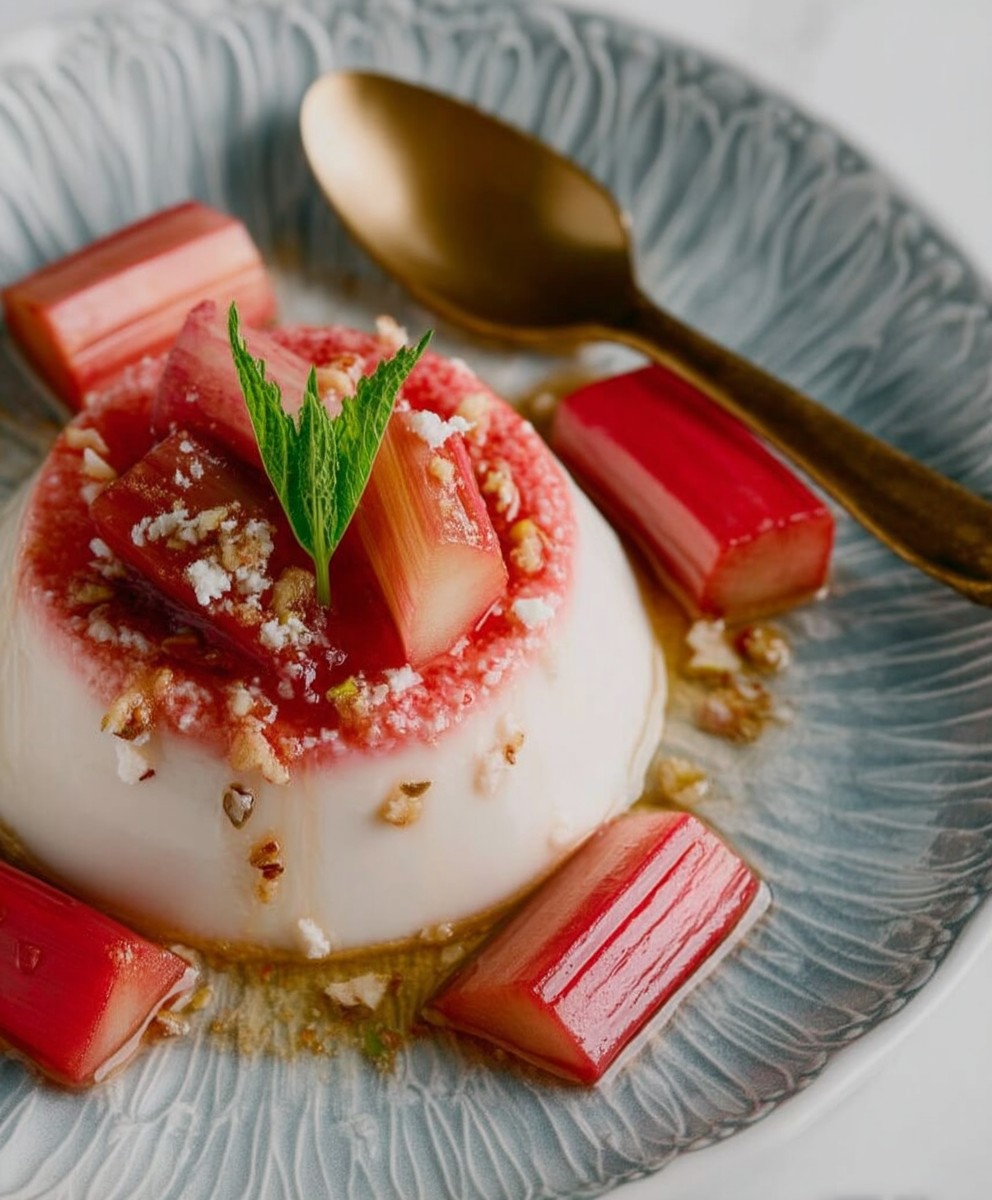Panna cotta rhubarbe