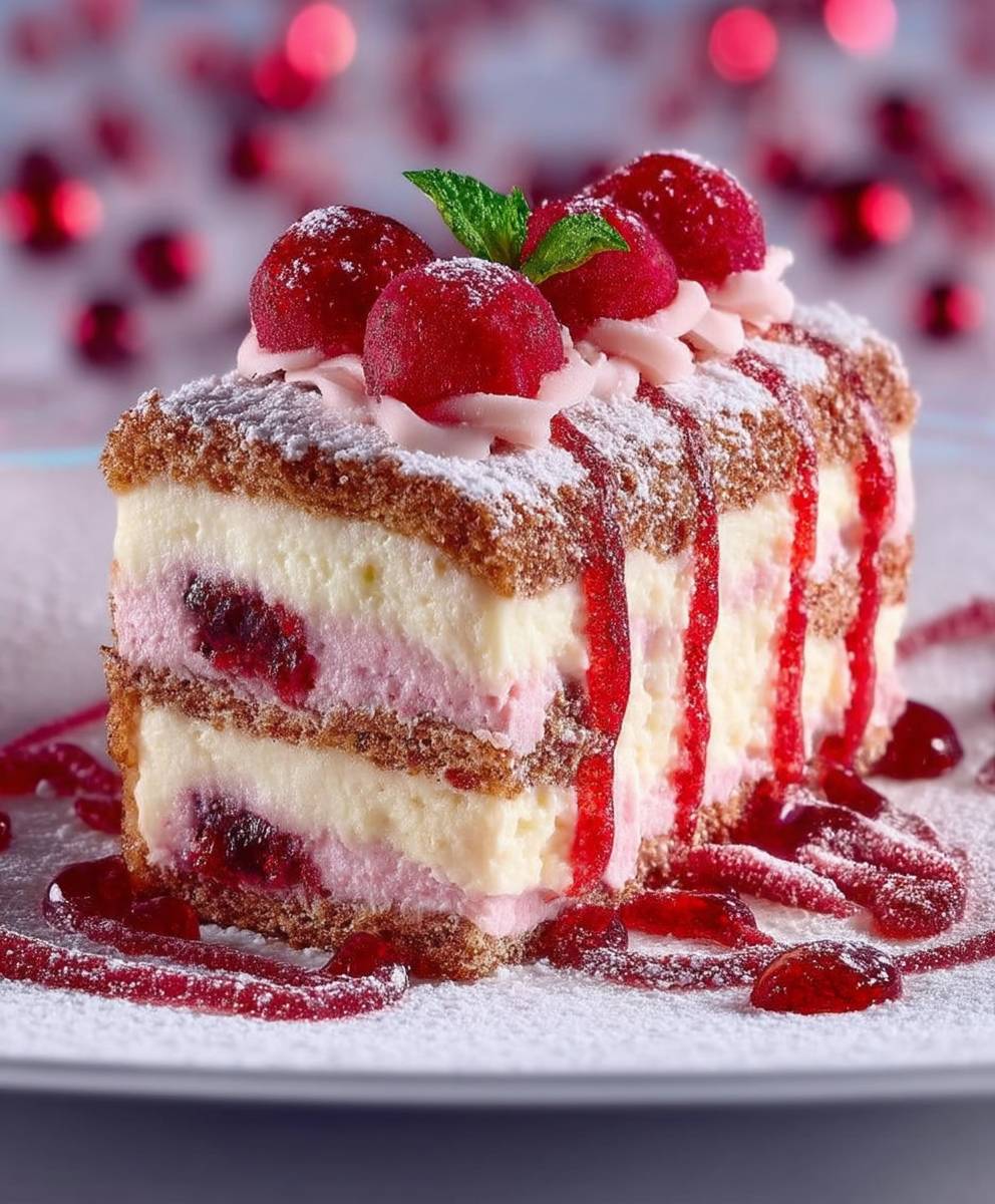 Buche tiramisu rose