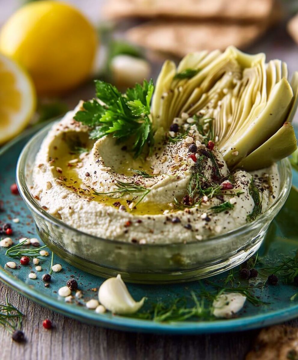 Houmous artichauts facile