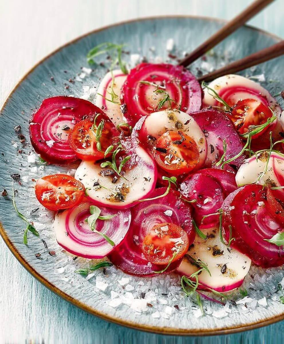 Salade rouge et blanc