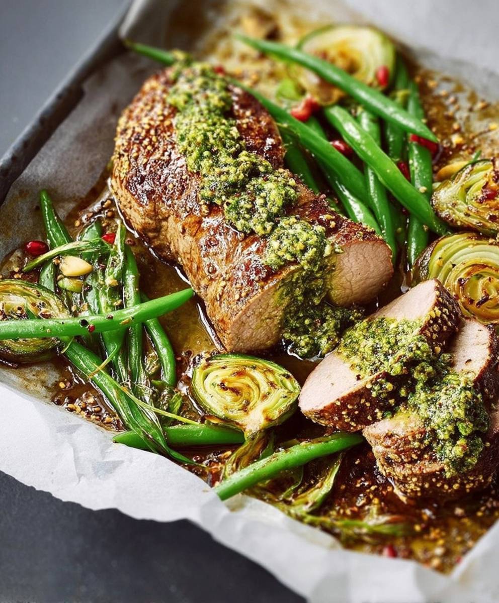 Filet mignon pesto