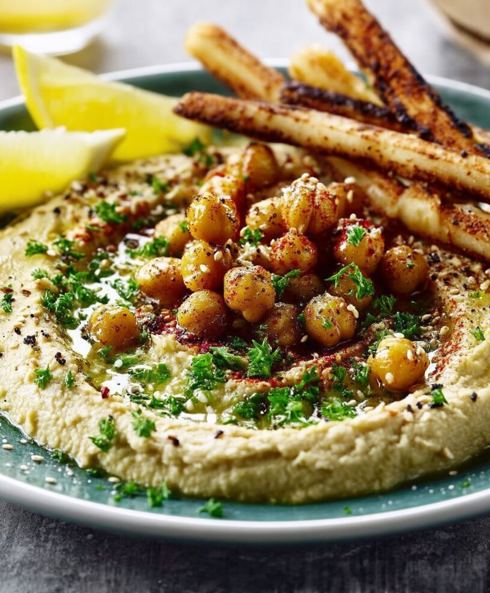 Houmous pois chiches grillés