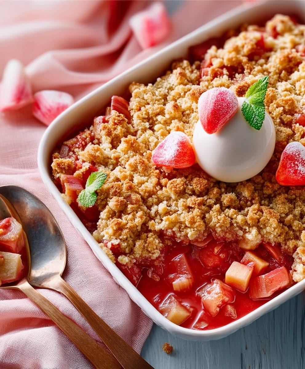 Crumble rhubarbe