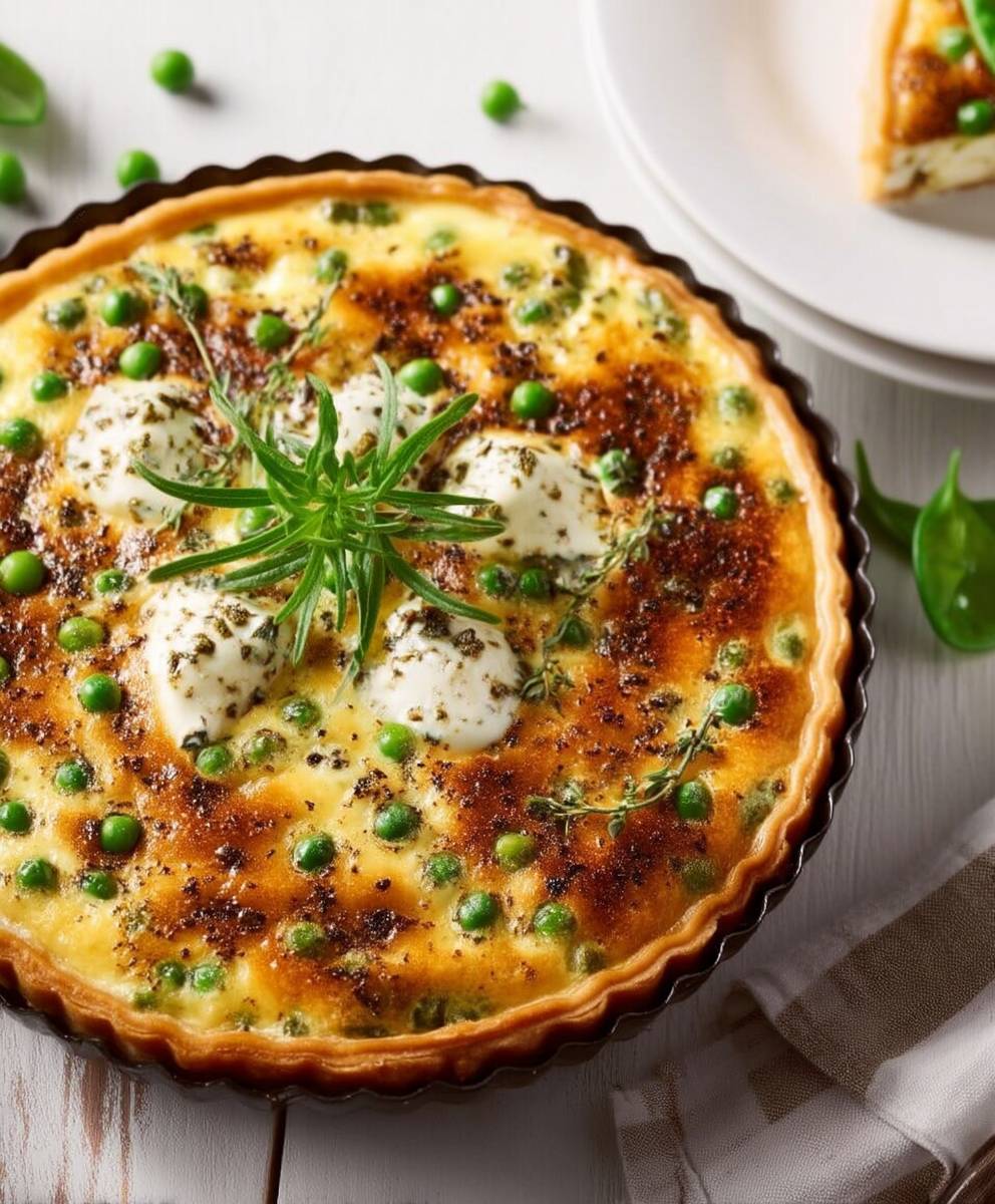 Quiche aux petits pois