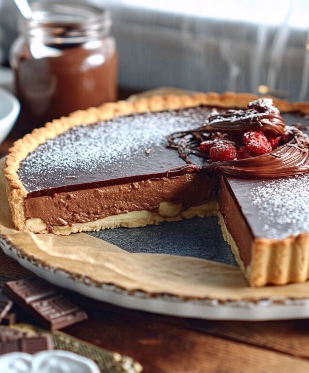 Tarte banane chocolat
