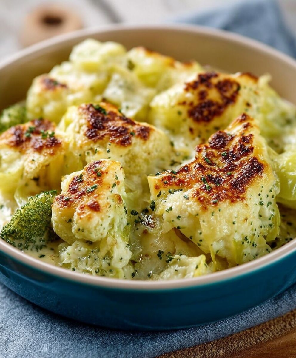 Gratin aux deux choux
