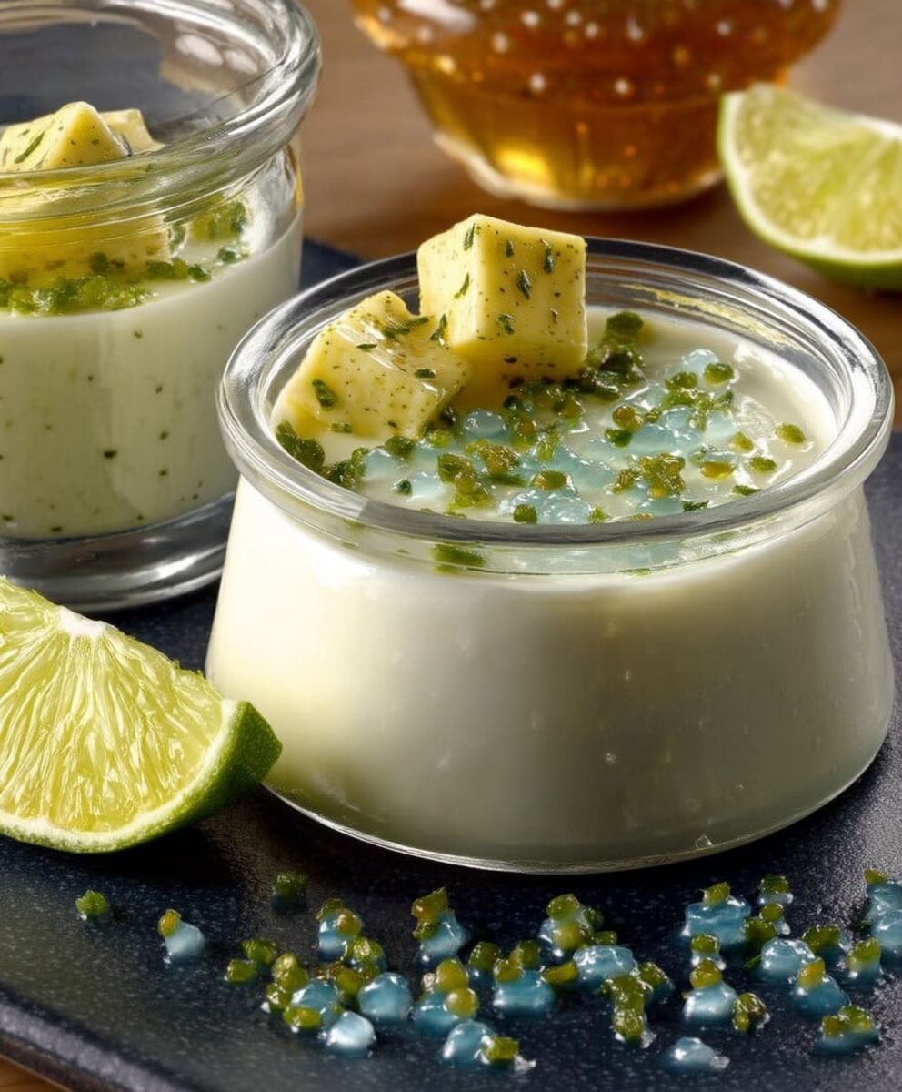 Panacotta citron vert