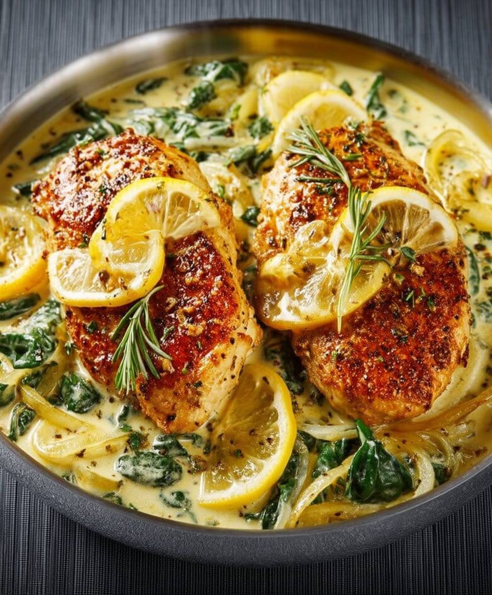 Volaille sauce crémeuse citron