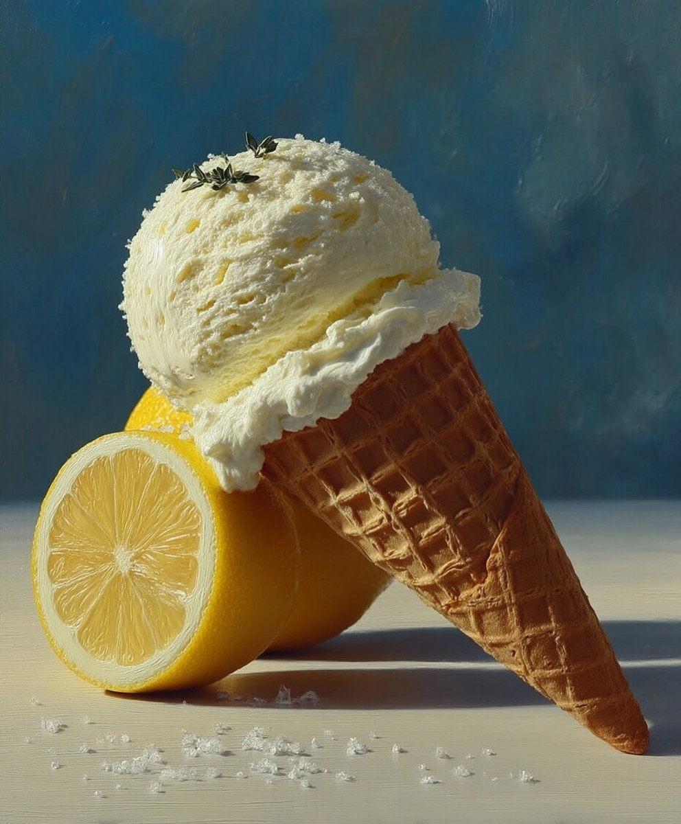 Cône glacé thym citron