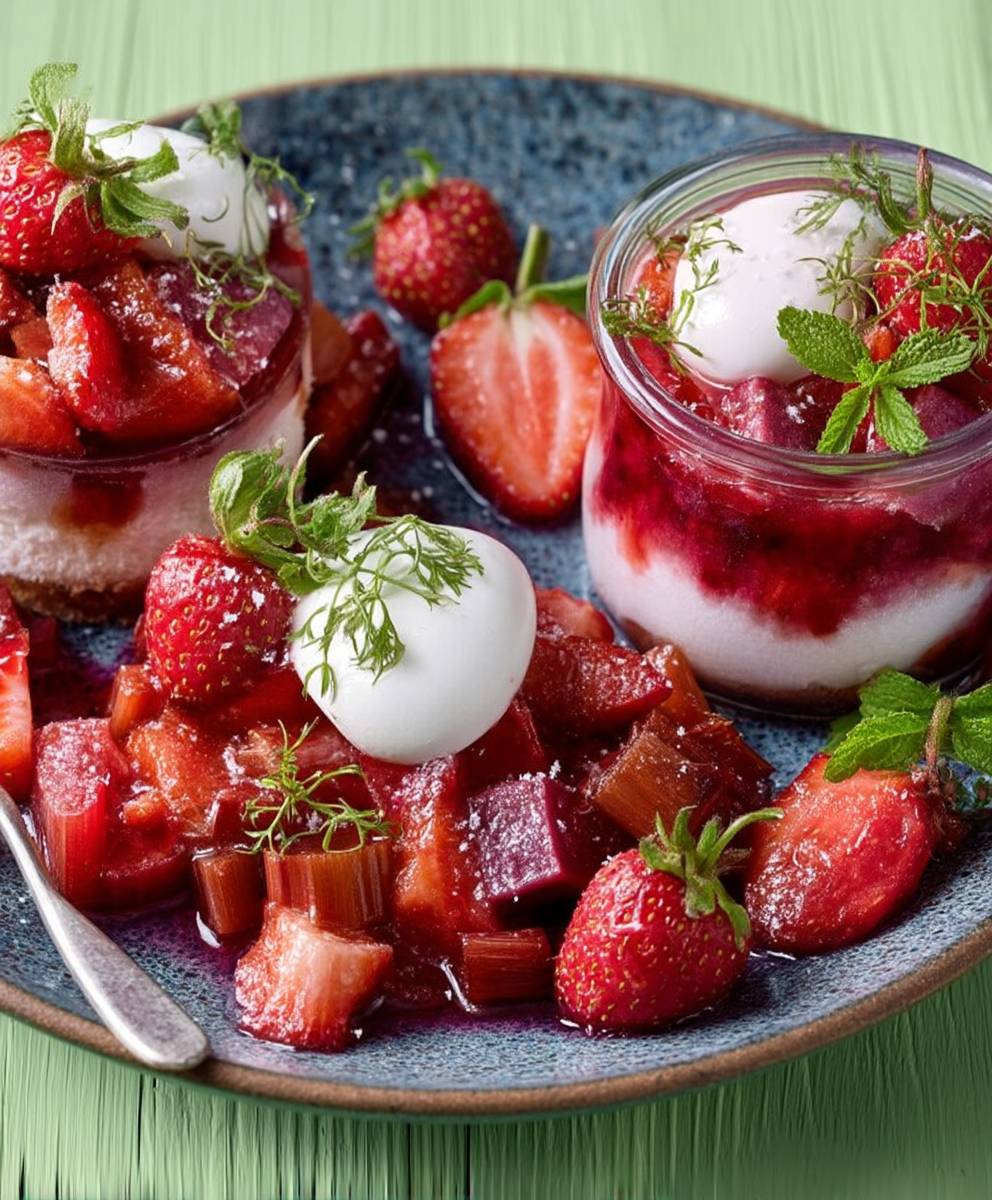 Fontainebleau fraise rhubarbe