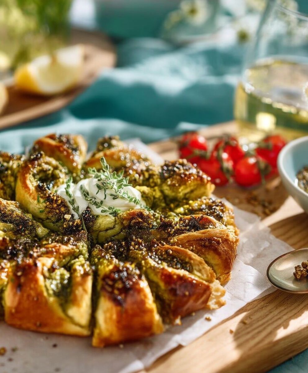 Tarte soleil pesto