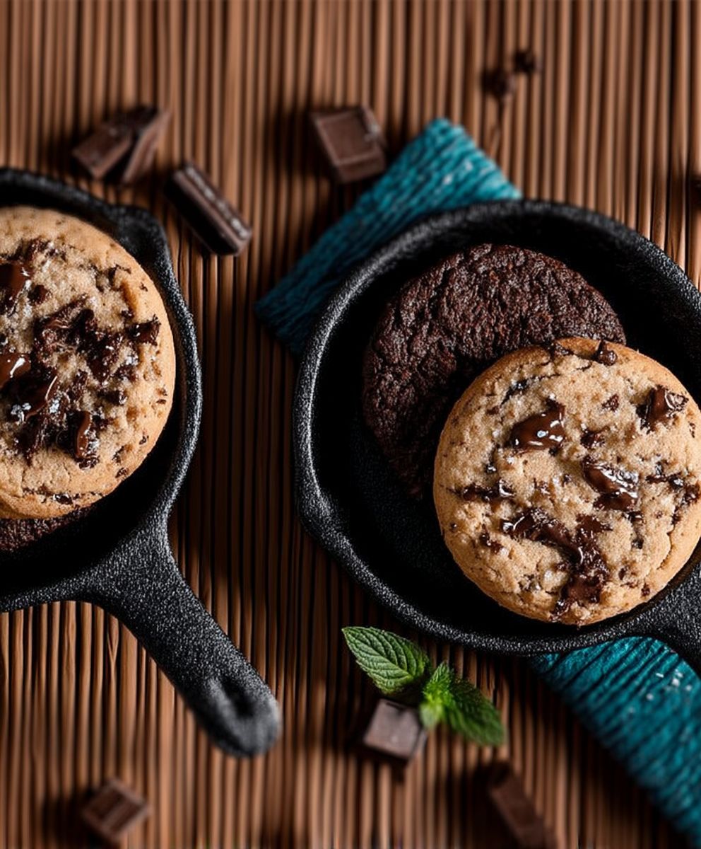 Cookie géant deux chocolats