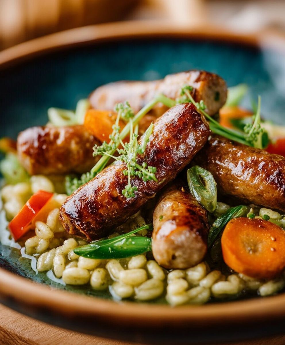Crozets aux chipolatas