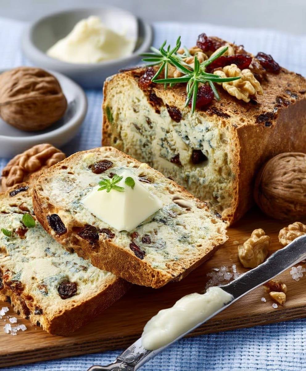 Cake roquefort noix raisins