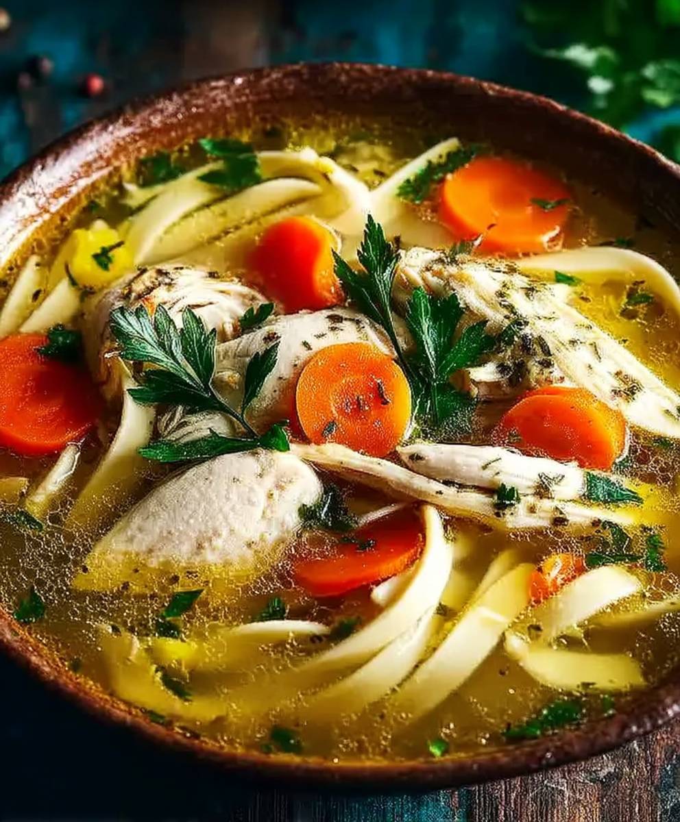 Soupe poulet nouilles autocuiseur
