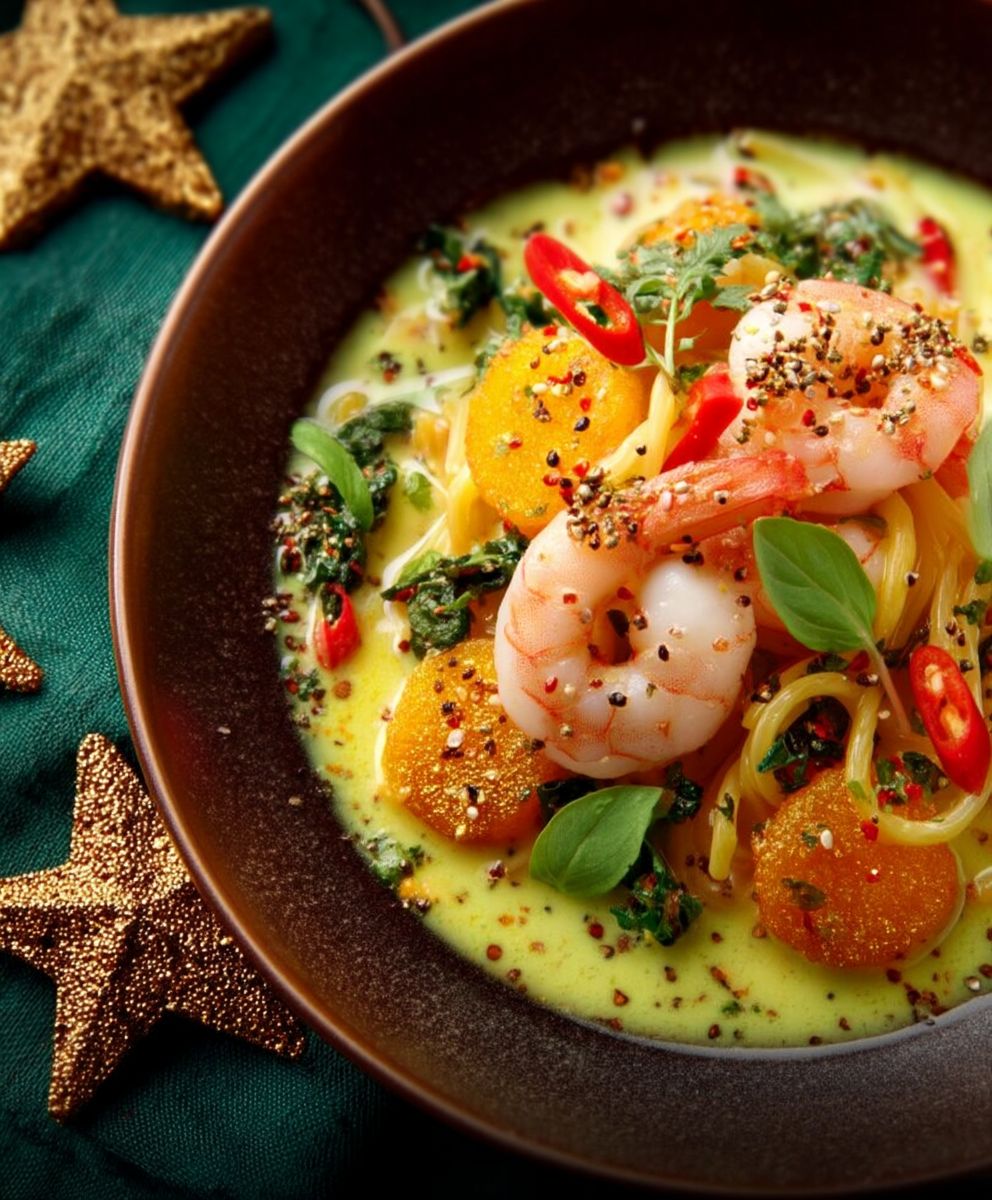 Crevettes au curry