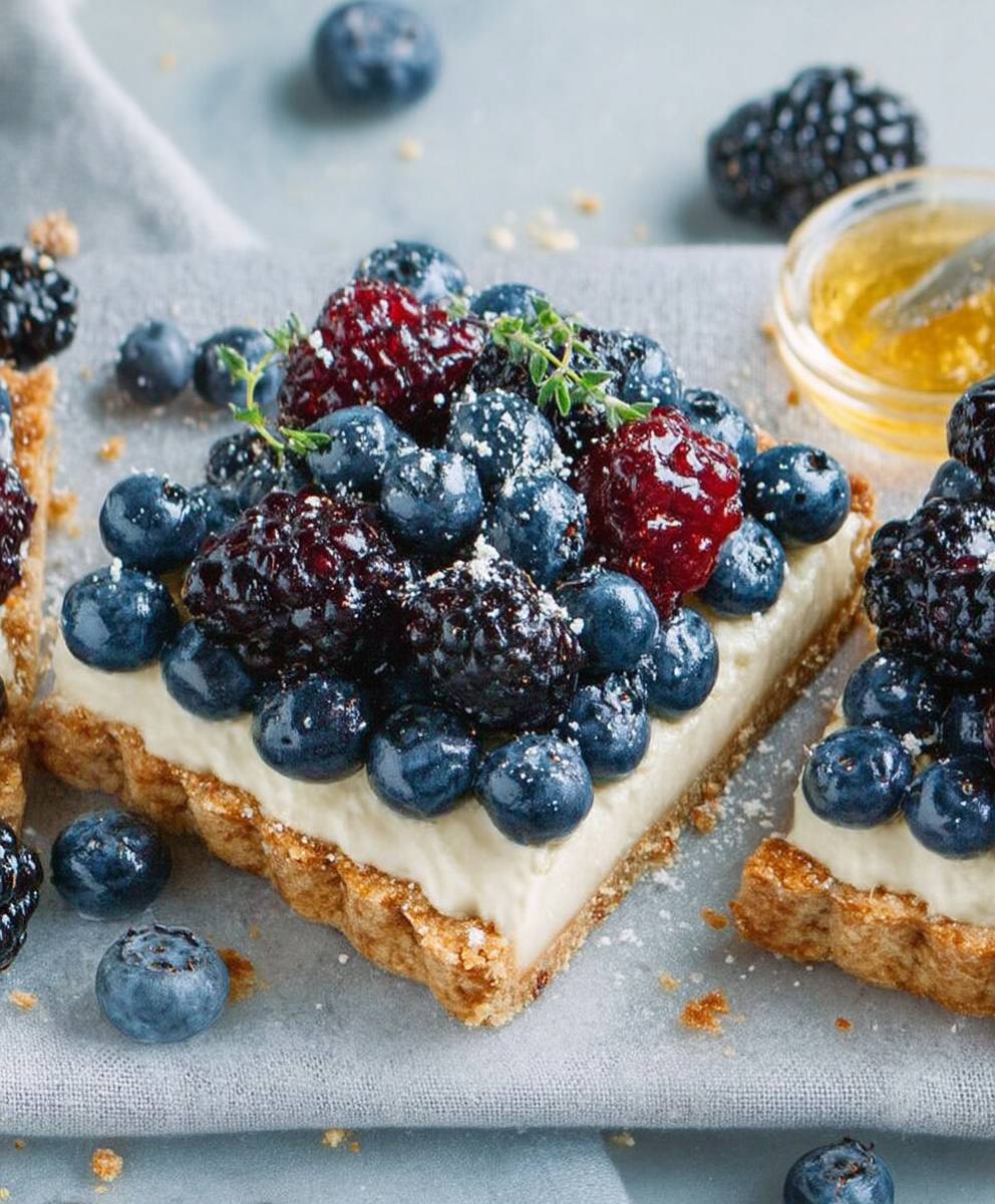 Tarte crémeuse aux baies