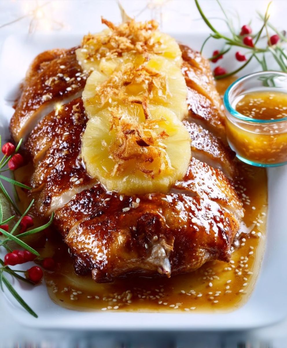 Canard laqué ananas