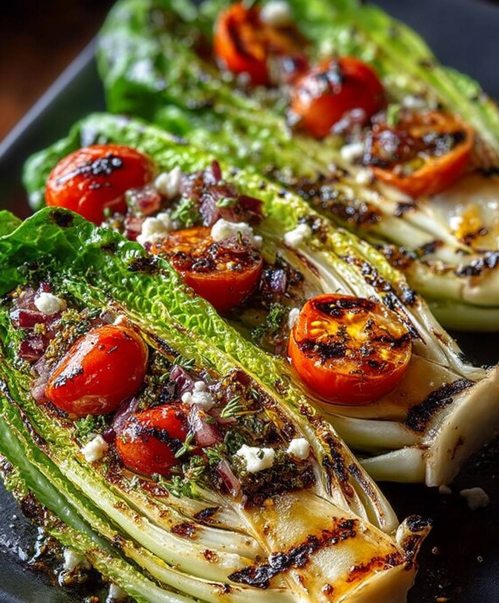 Salade romaine grillée