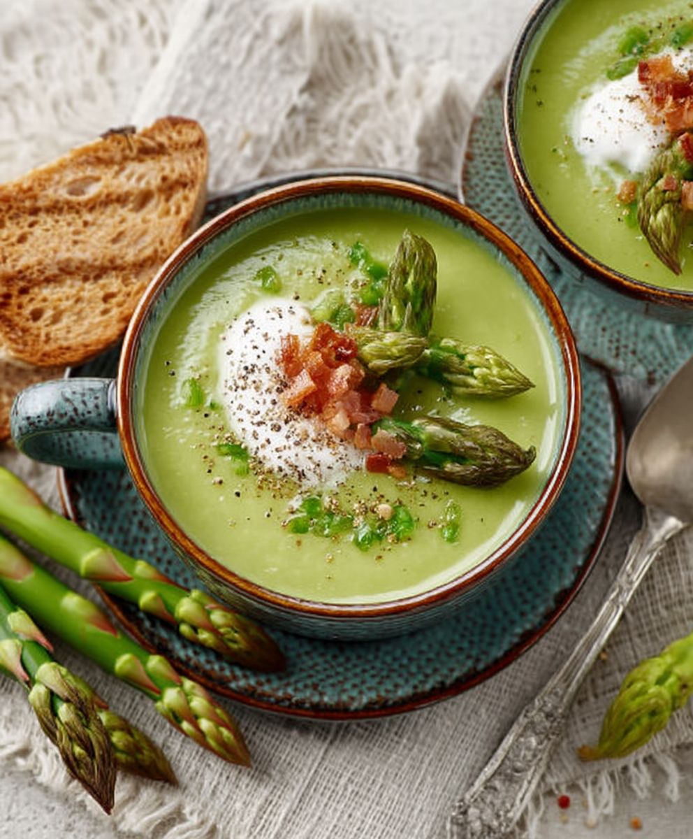 Soupe crémeuse asperges