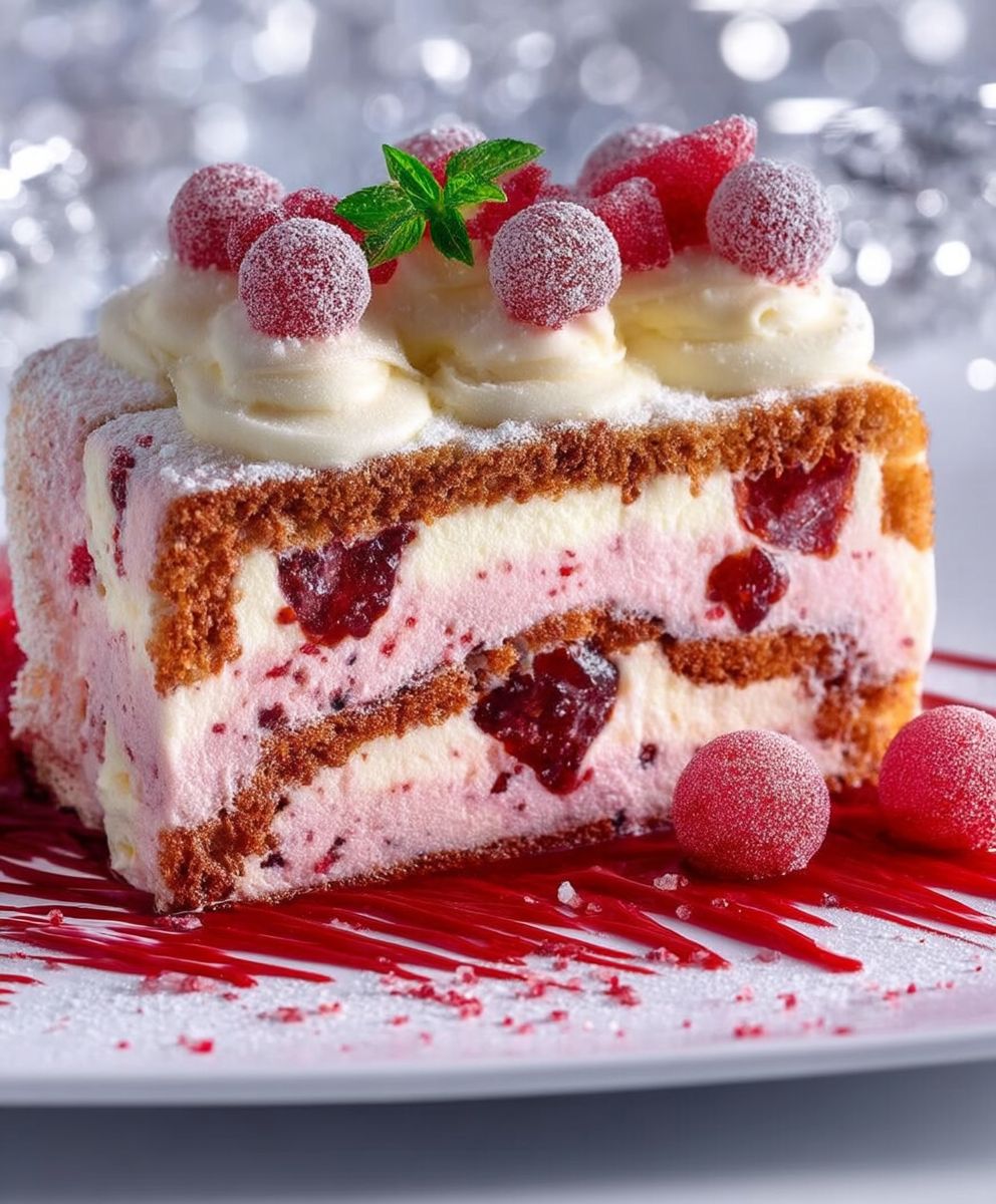 Buche tiramisu rose