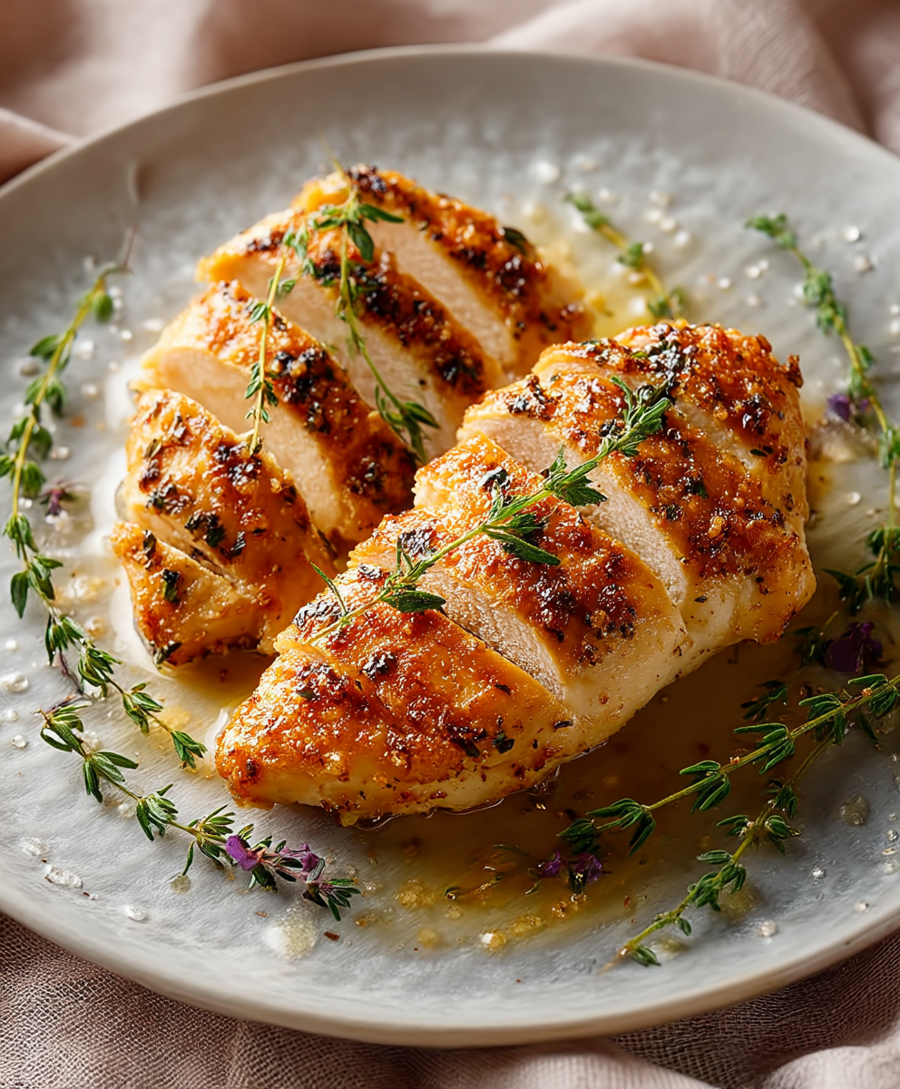 Poitrine poulet cuite au beurre
