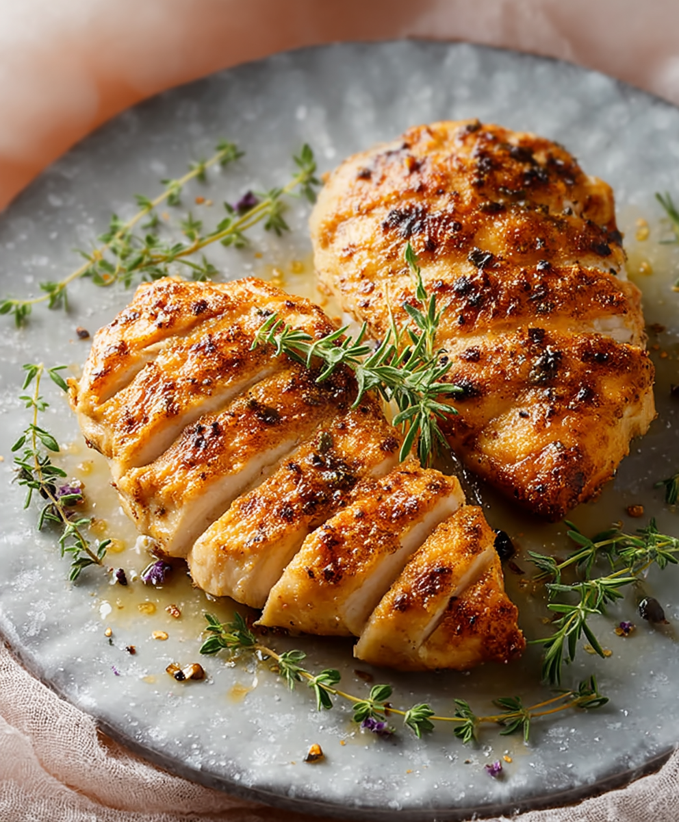 Poitrine poulet cuite au beurre