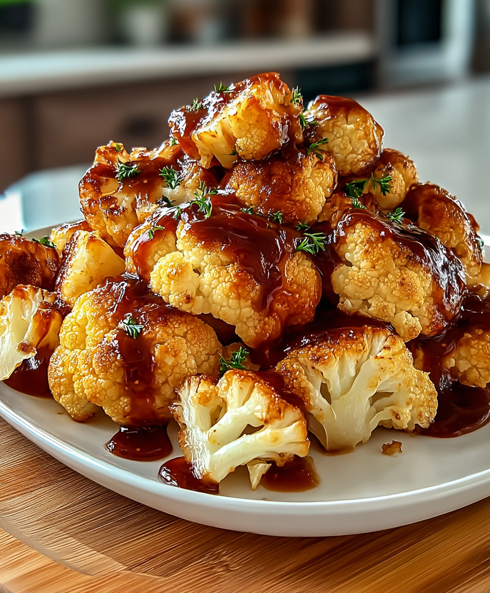 Chou fleur rôti sauce barbecue