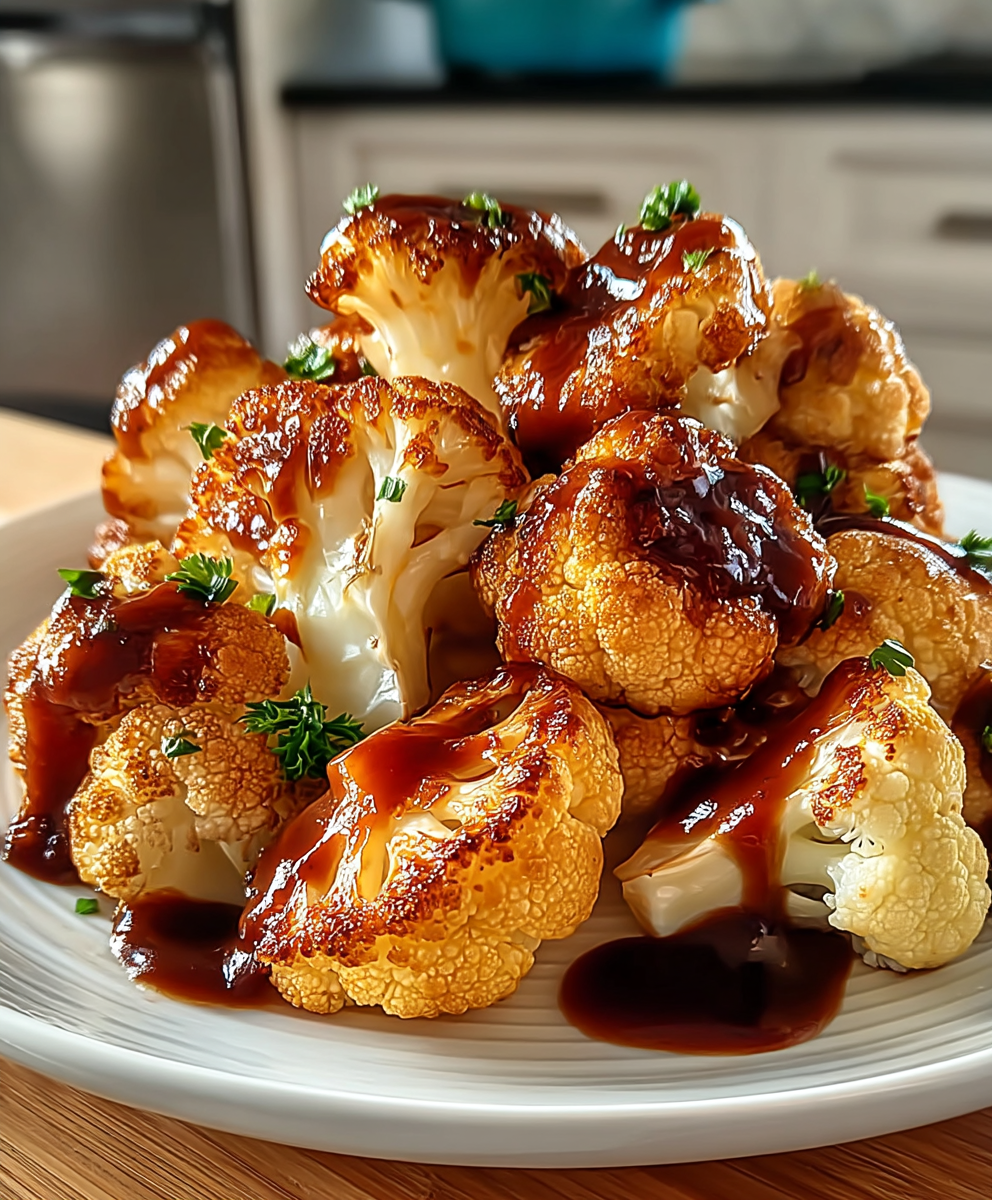 Chou fleur rôti sauce barbecue