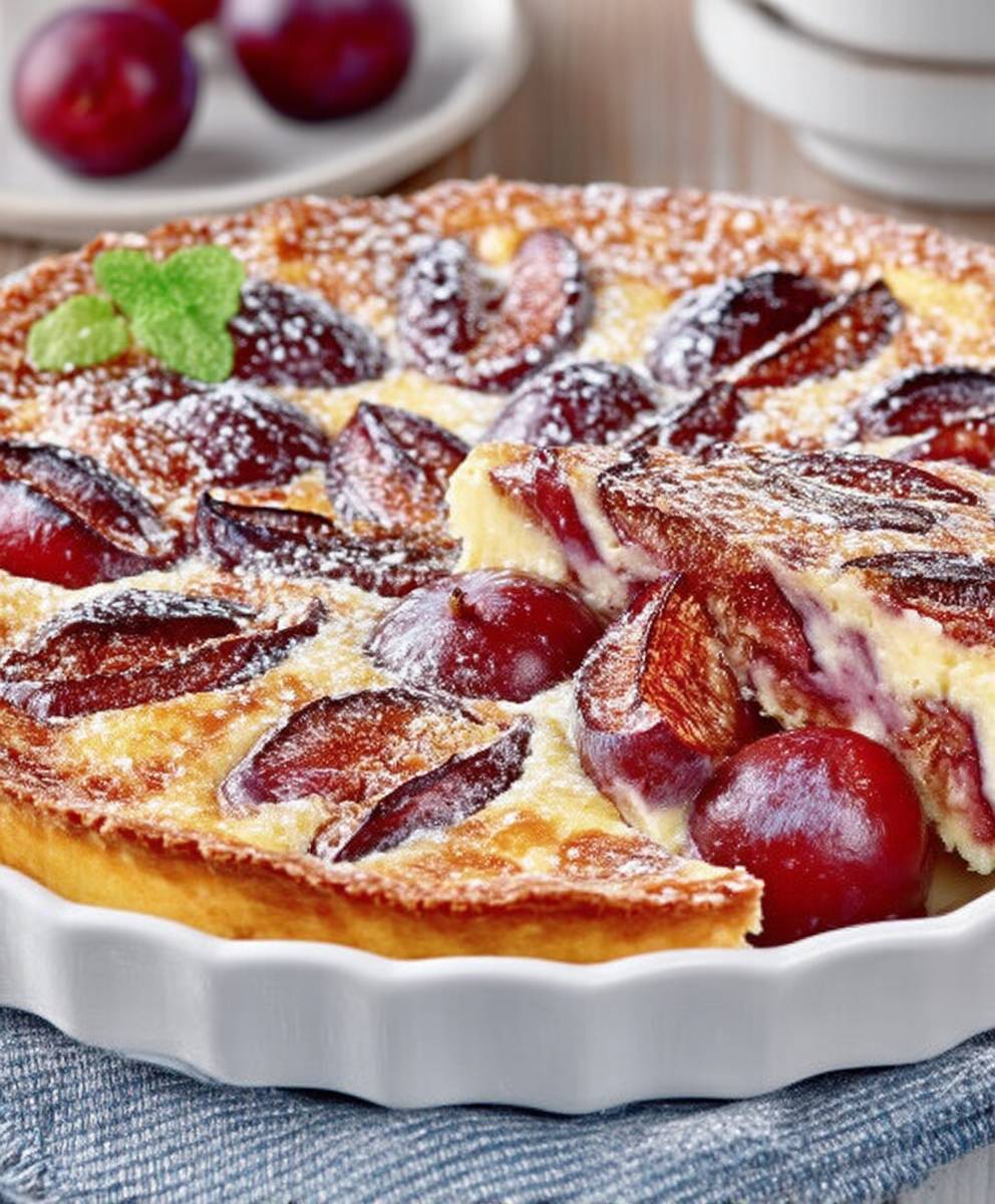 Clafoutis aux quetsches moelleux