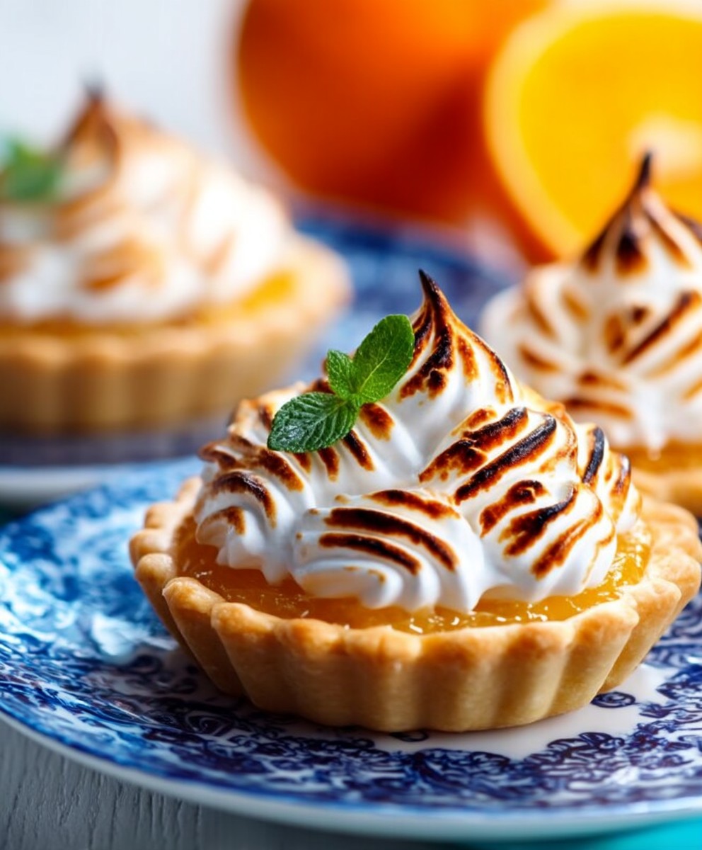 Tarte meringuée orange
