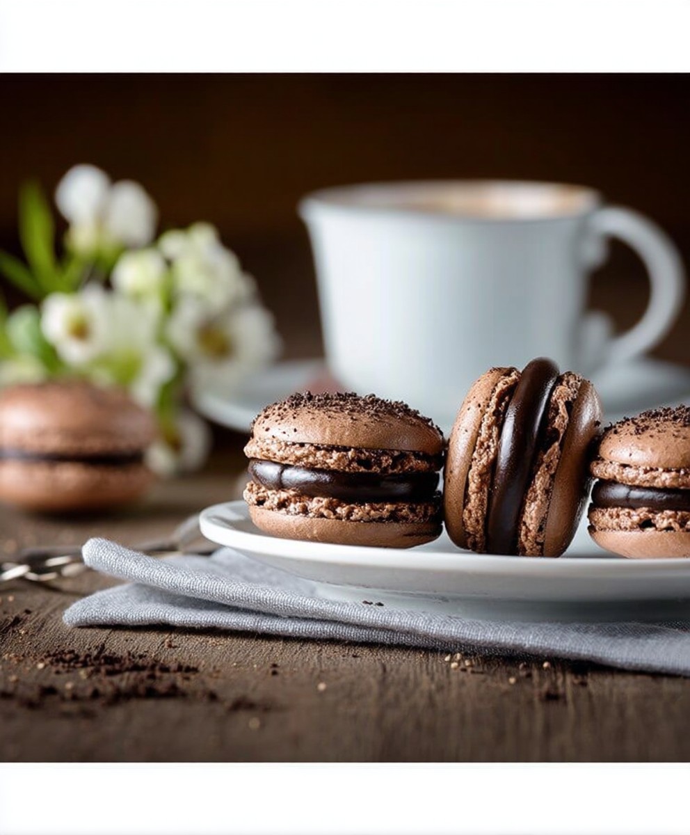 Macarons mousse chocolat à l ancienne