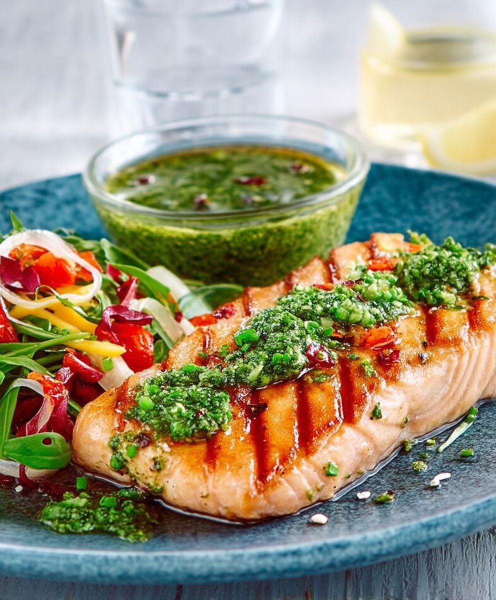 Saumon pesto roquette