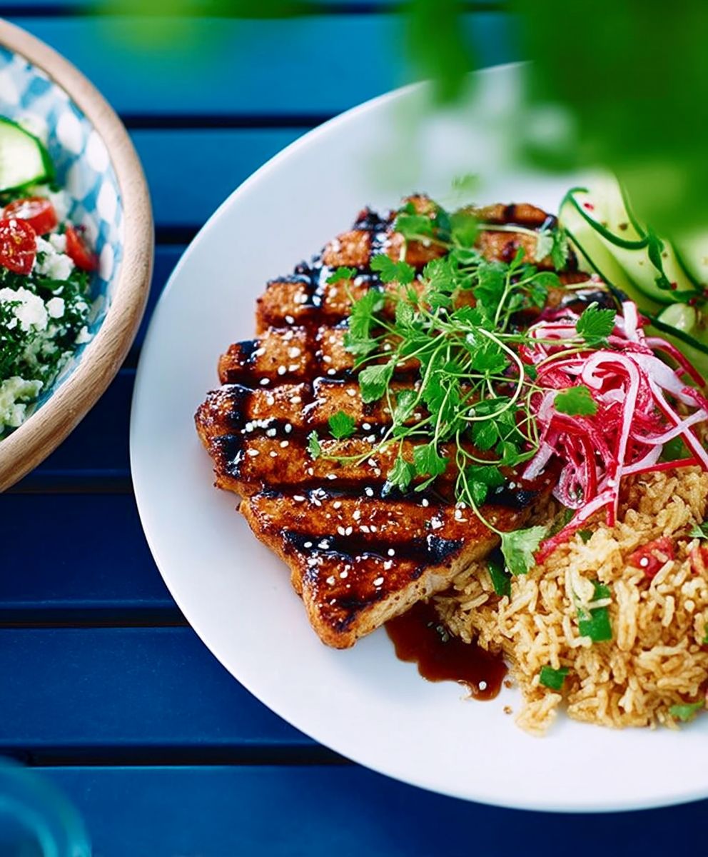 Escalopes teriyaki riz sauté